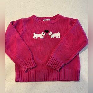 Lilly Pulitzer vintage/rare girls pink sweater with little dogs